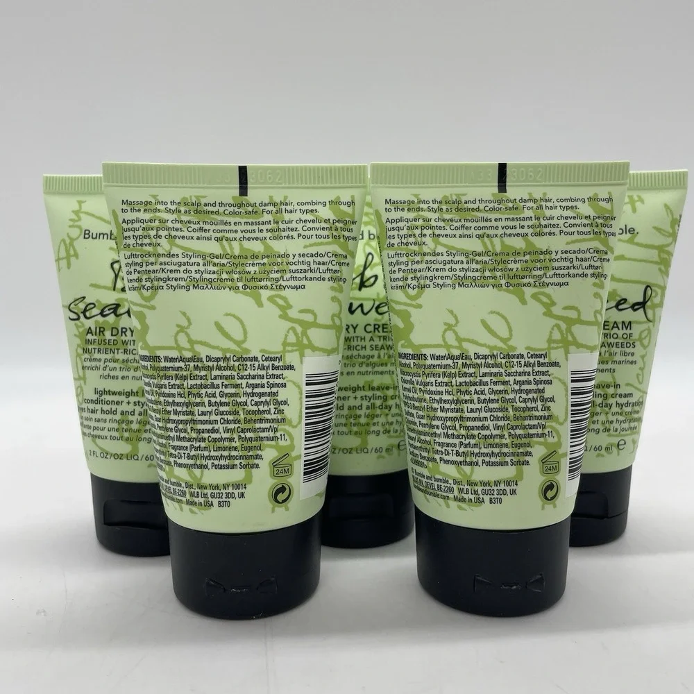 NEW Bumble and bumble. Seaweed Air Dry Cream 2oz/60mL Travel Size Lot‎ of 5